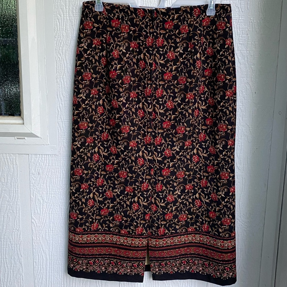 Briggs New York Women's A-Line Midi Skirt With Slit Size 16 - Picture 4 of 16